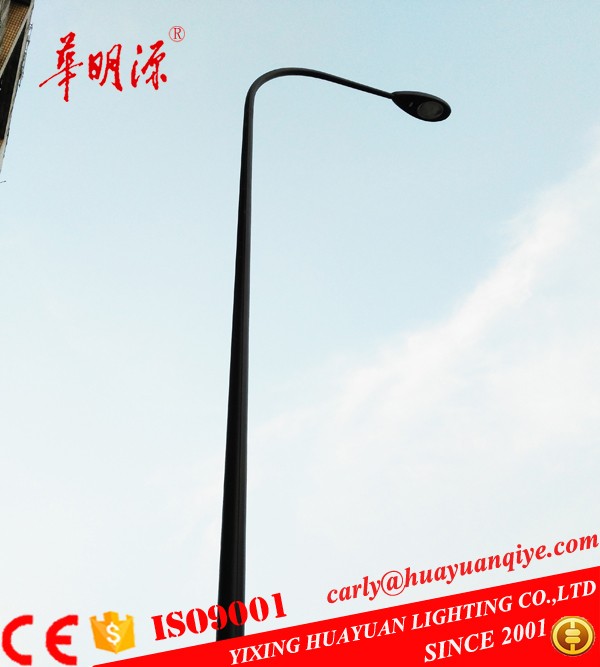 Design galvanized steel mid hinged street light pole