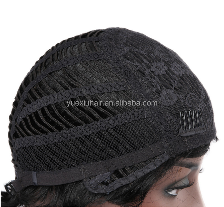 Pixie Cut Short Human Hair Wig Finger Wave For Black Women, Brazilian Virgin Cuticle Aligned Hair Wavy Wig