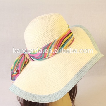 Ladies Sun Visor Wide Large Brim Floppy Foldable Swimming Beach Straw Hat