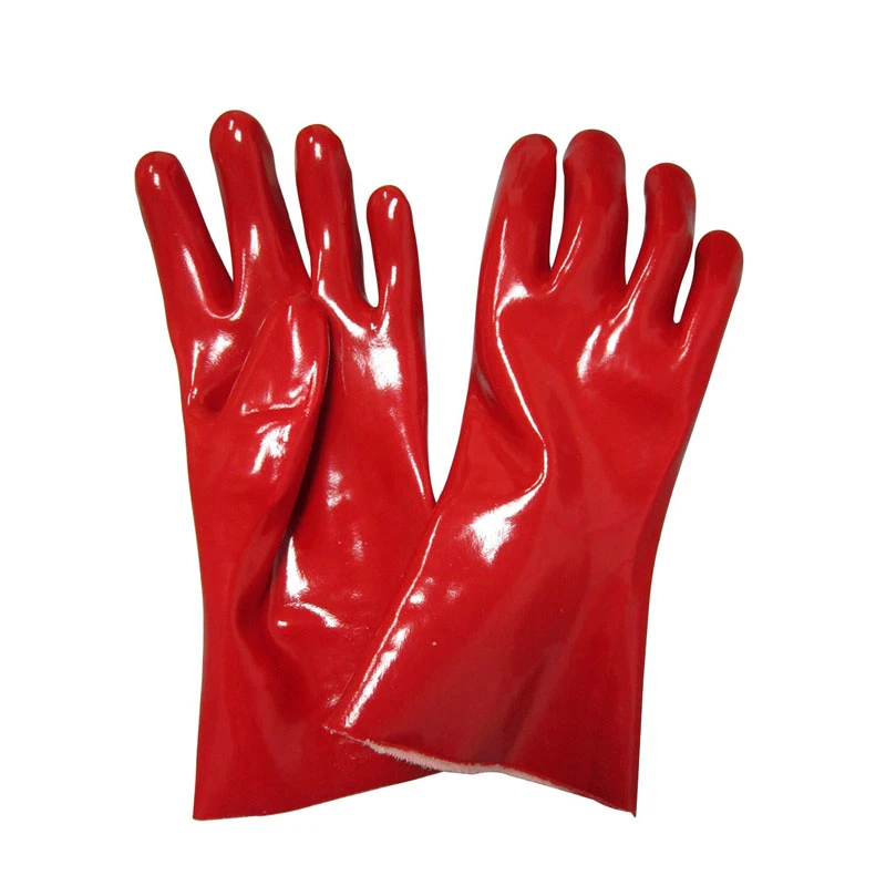 Wholesale Jersey Liner Sandy Finish PVC Gloves Chemical Gloves