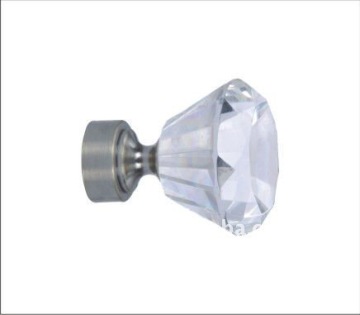 glass curtain rod finials