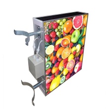 Double-Side Outdoor Waterproof Rechargeable Street Pole LED Lightbox Sign with Solar