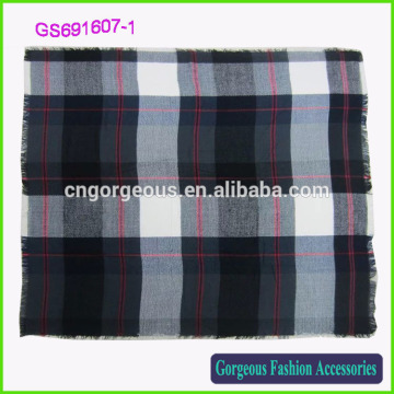 Winter acrylic colours tartan blanket checked scarf