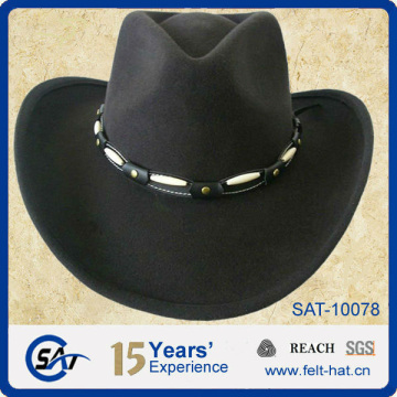 new style black cowboy hat from China