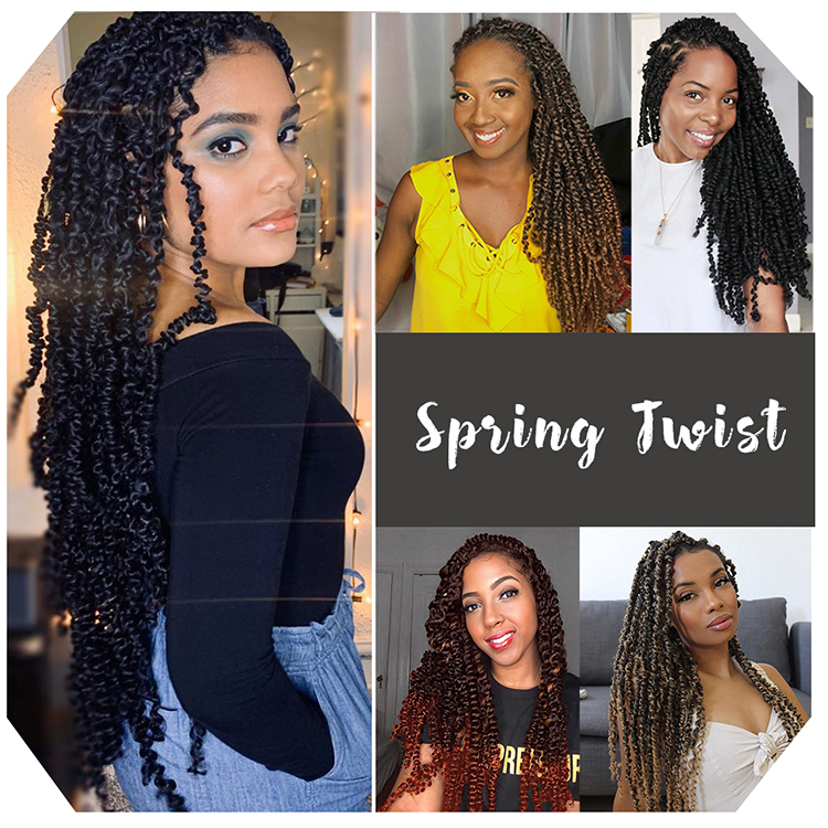 Cheap Synthetic Deep wave  Pre Toyotress Spring Twist Price Soft Passion twist hair Crochet hair extension for black women