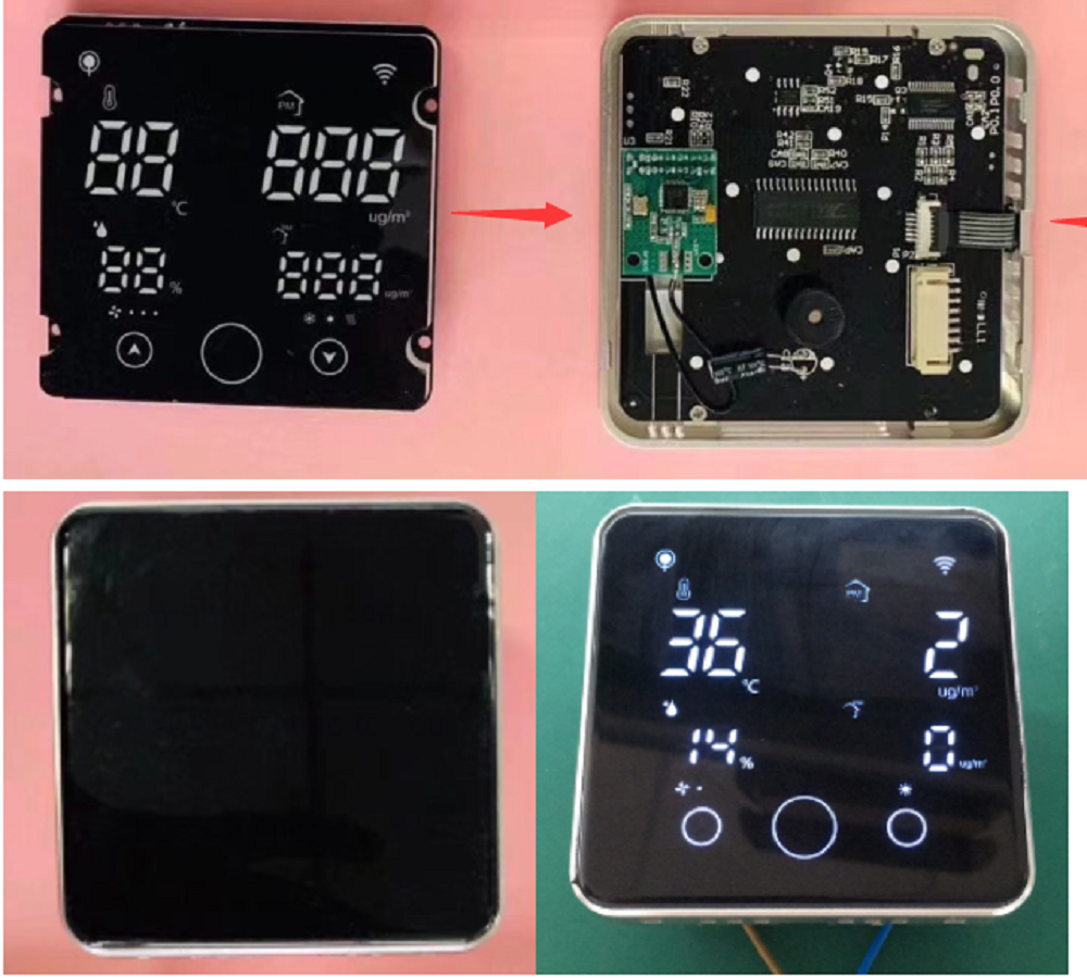 Pantalla LED de medidor de controlador industrial