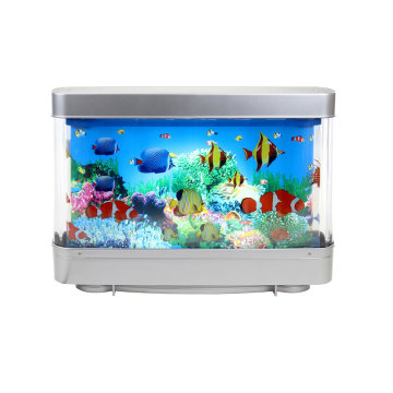Fake Fish Tank Baby Aquarium Toy Mini Crib Lamp