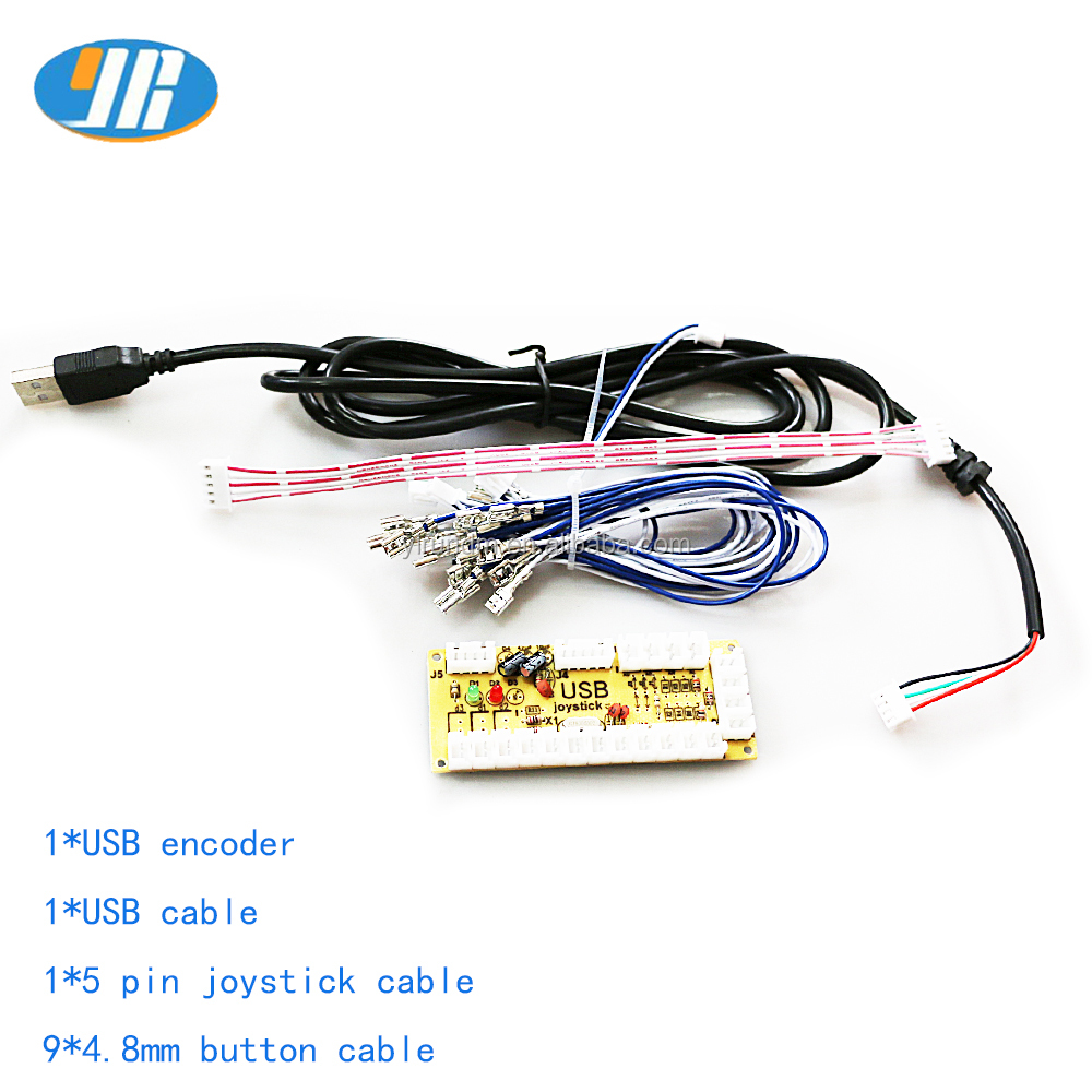 New Zero Delay Arcade USB Encoder PC to Joystick for MAME & Fight Stick Controls Coin Pusher Type USB Controller