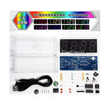 Colorful DIY Digital Clock Kit