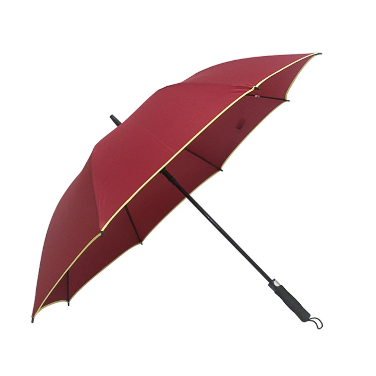 27inch 8K 190t Pongee Standard Size Personalized Customized Have Reflective Article Lamp Golf Umbrella