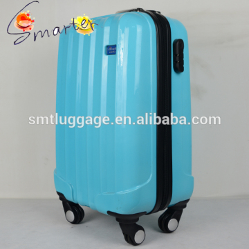 Skyway abs luggage with zipper aluminum trolley wheels system
