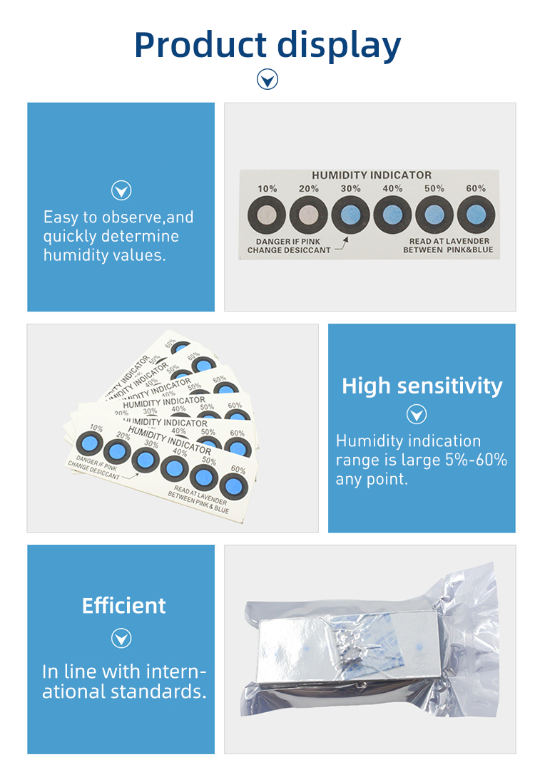 6 Dots Cobalt Free Humidity Indicator Cards