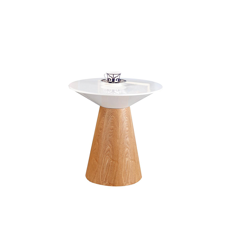 Simple design white round table top MDF veneer center coffee table