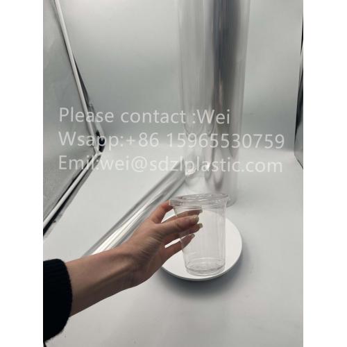 Ttransparent PET film thermoforming for plastic cup