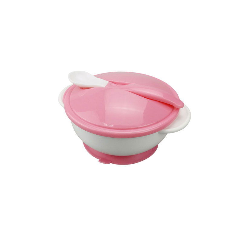 Plastic baby feeding snack bowl suction baby bowl spoon set