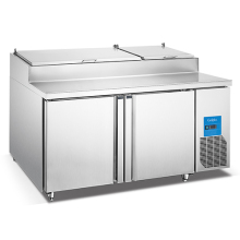 America Style 70 Inch Pizza Table Refrigerator with 2 Doors for Pizza Preparation