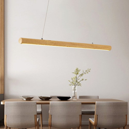 Lampes à suspension LEDER Slim en bois