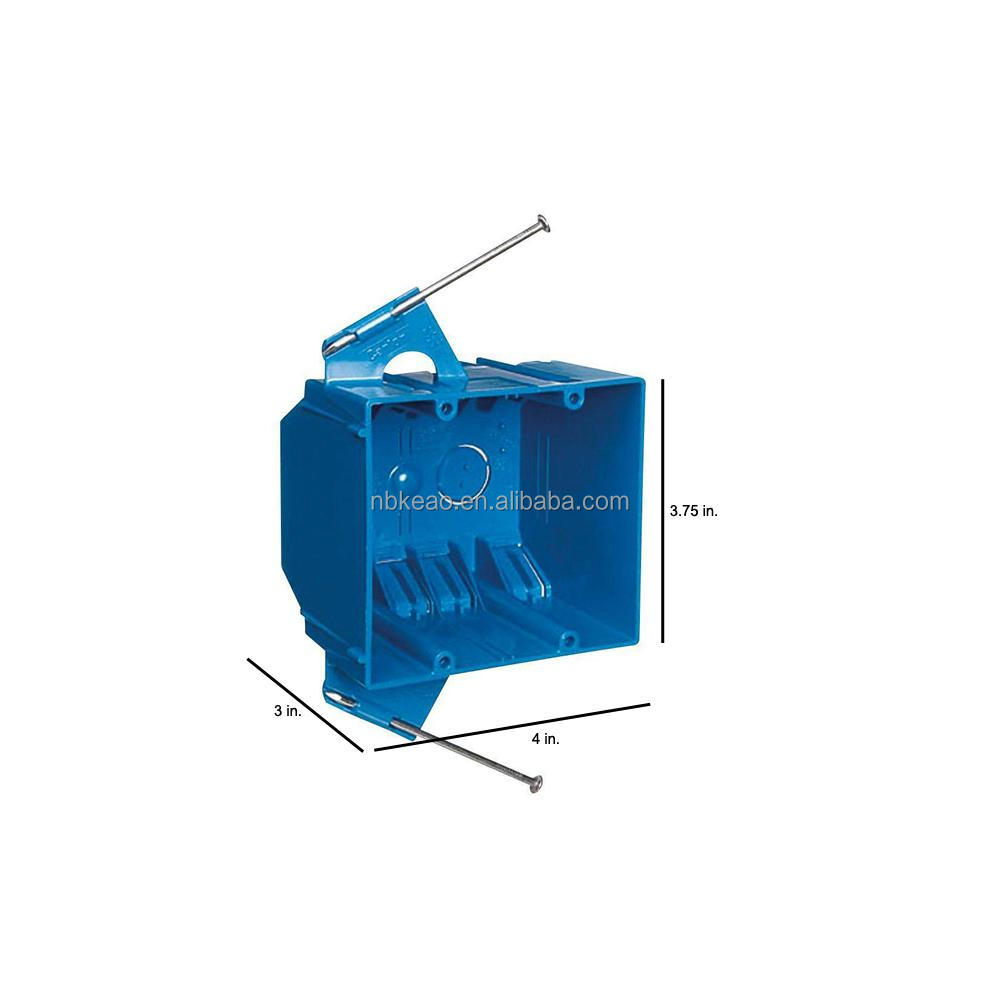 2-Gang 32 cu. in. Blue electrical wall PVC outside electrical box New Work receptacle box Electrical Switch and Outlet Box