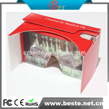 Hottest sale company promotion advertising gifts good quality vitual reality 3d vr box 2.0 glasses