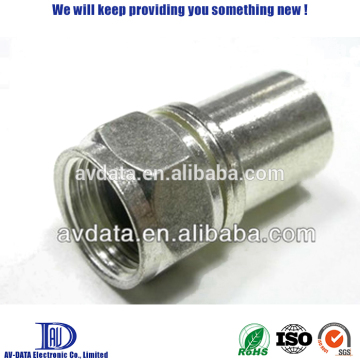 F male connector, CRIMP type, Nickel plated
