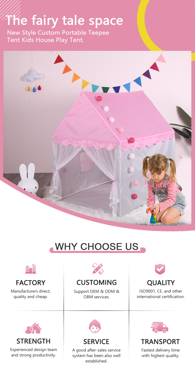 Children's Tent Pink Play House Tent