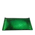 Green Metallic Bubble Mailers With Zipper Lock