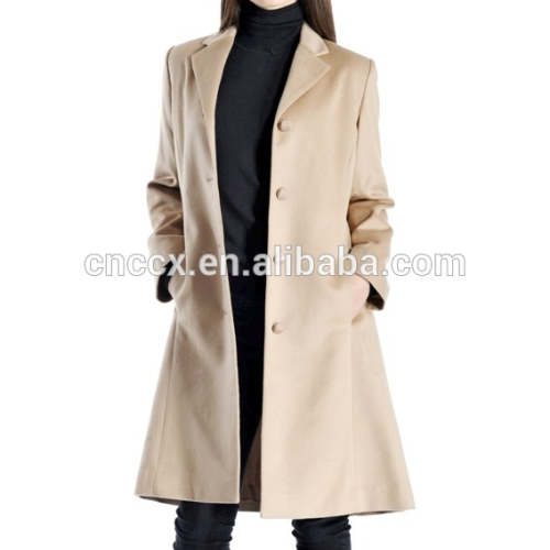 15HLC3001 Women's Knee Length Overcoat in Pure Cashmere