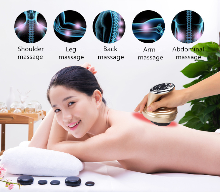 Electric scraping massage instrument lymphatic dredging beauty instrument health preserving cupping sets