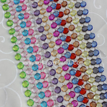 Wholesale Crystal Round Faceted Wedding Beaded Curtain