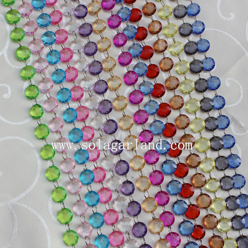 Wholesale Crystal Round Faceted Wedding Beaded Curtain