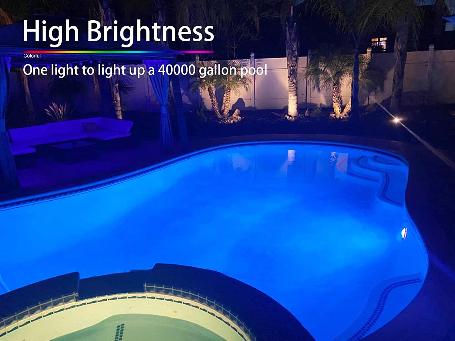 high brightness swimming pool light