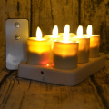 Remote Control Led Rechargeable Tealight Candles Set