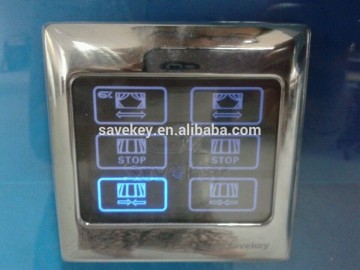 Home curtain control panel with LED backlight