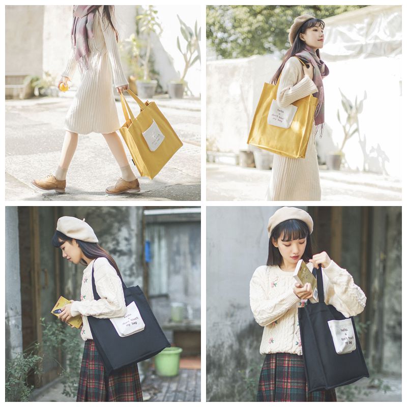 Using environmentally friendly materials cotton canvas tote bag