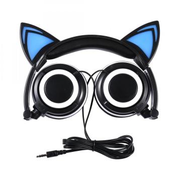 Logotipo personalizado com fio estéreo fones de ouvido de gato