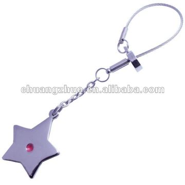 fashion metal star keychain