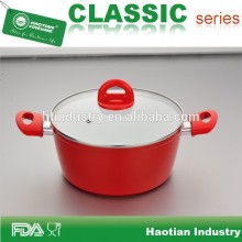 Aluminum ceramic coated forged red soup pot