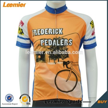 Customized polyester dry fit nice design cycling jersey