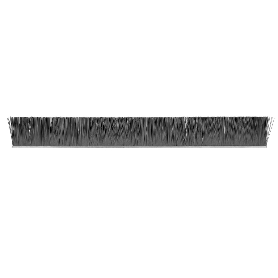 Door bottom black fiber strip brush with steel holder