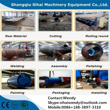 Waste tire recycling to oil machine