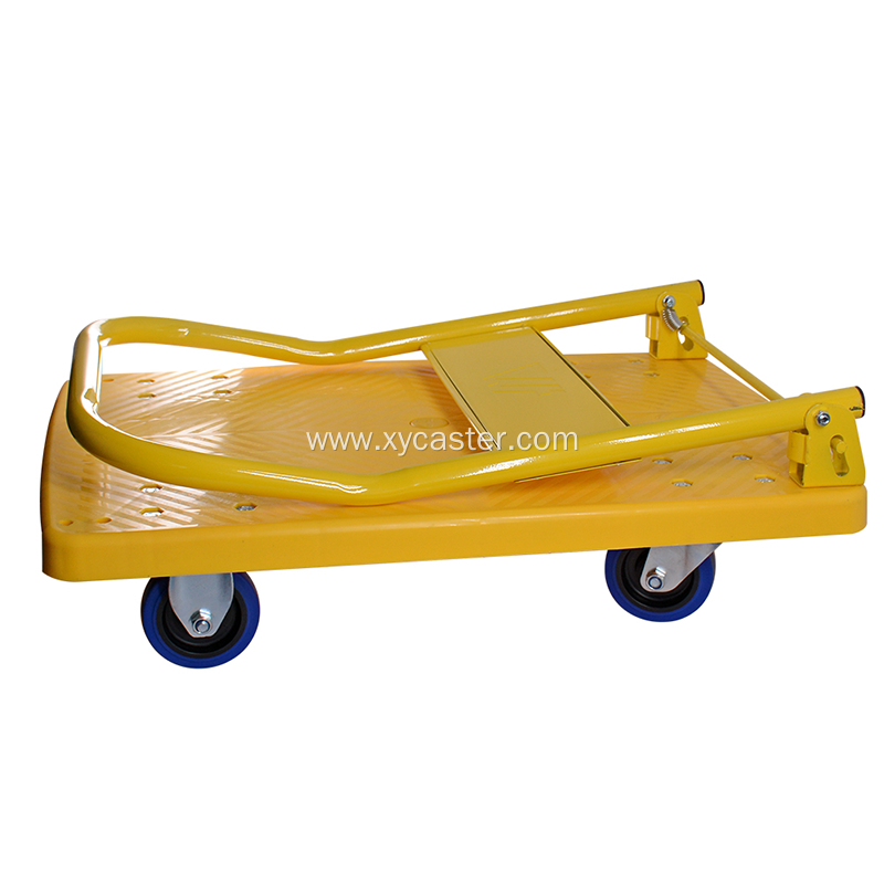 Yellow Push Hand Truck