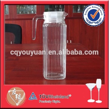 1 liter water glass pitcher with lid