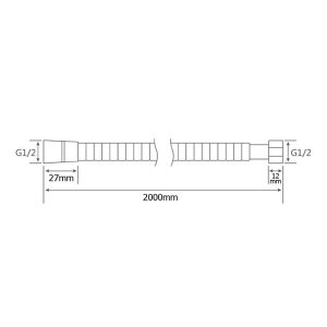 Tuyau de douche de plomberie en PVC 150CM avec écrou en laiton avec certificat REACH