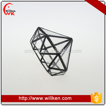 Small cute diamond handicraft clear glass terrarium animals