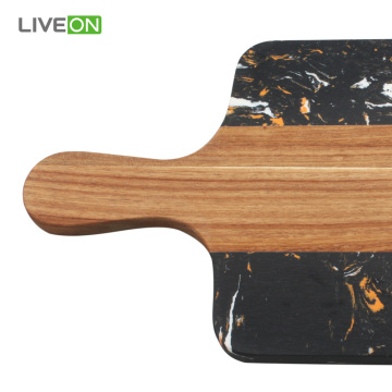 Marble and Acacia Board Cheese-messenset