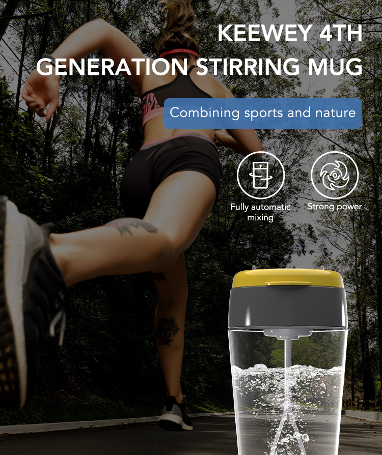 Free sample ! 600ml Eco-Friendly Electric shaker Automatic mixing shakers cup with gym salt Sport self stirring water bottle