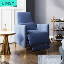 Linsy Modern Modular Lounge Set - Blue Velvet Armchairs & Sofas