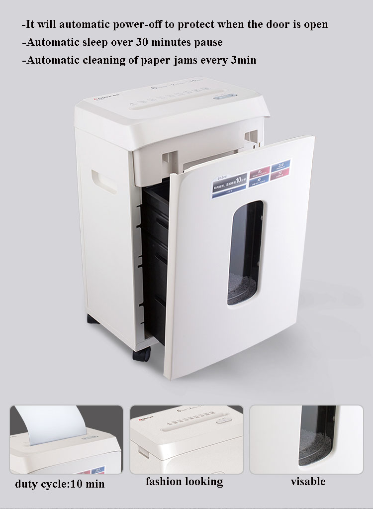 High Security  Micro Cut  6 Sheet  Paper Shredder with Pullout Basket for Office&Home