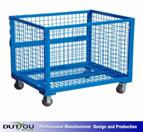 Supermarket Storage Cage, Folding Steel Metal Storage Cage