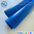 Roll plastik lembaran PVC yang disesuaikan biru lembut